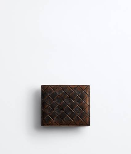Intrecciato Bi-Fold Portemonnaie f&uuml;r Herren in Black/brown Bottega Veneta Deutschland DE - Image 1