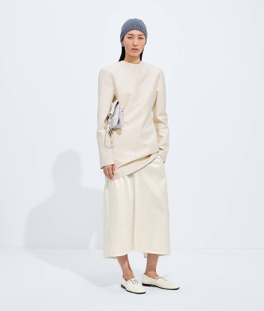 Rock aus gl&auml;nzendem Cupro f&uuml;r Damen in Parchment Bottega Veneta Deutschland DE - Image 4