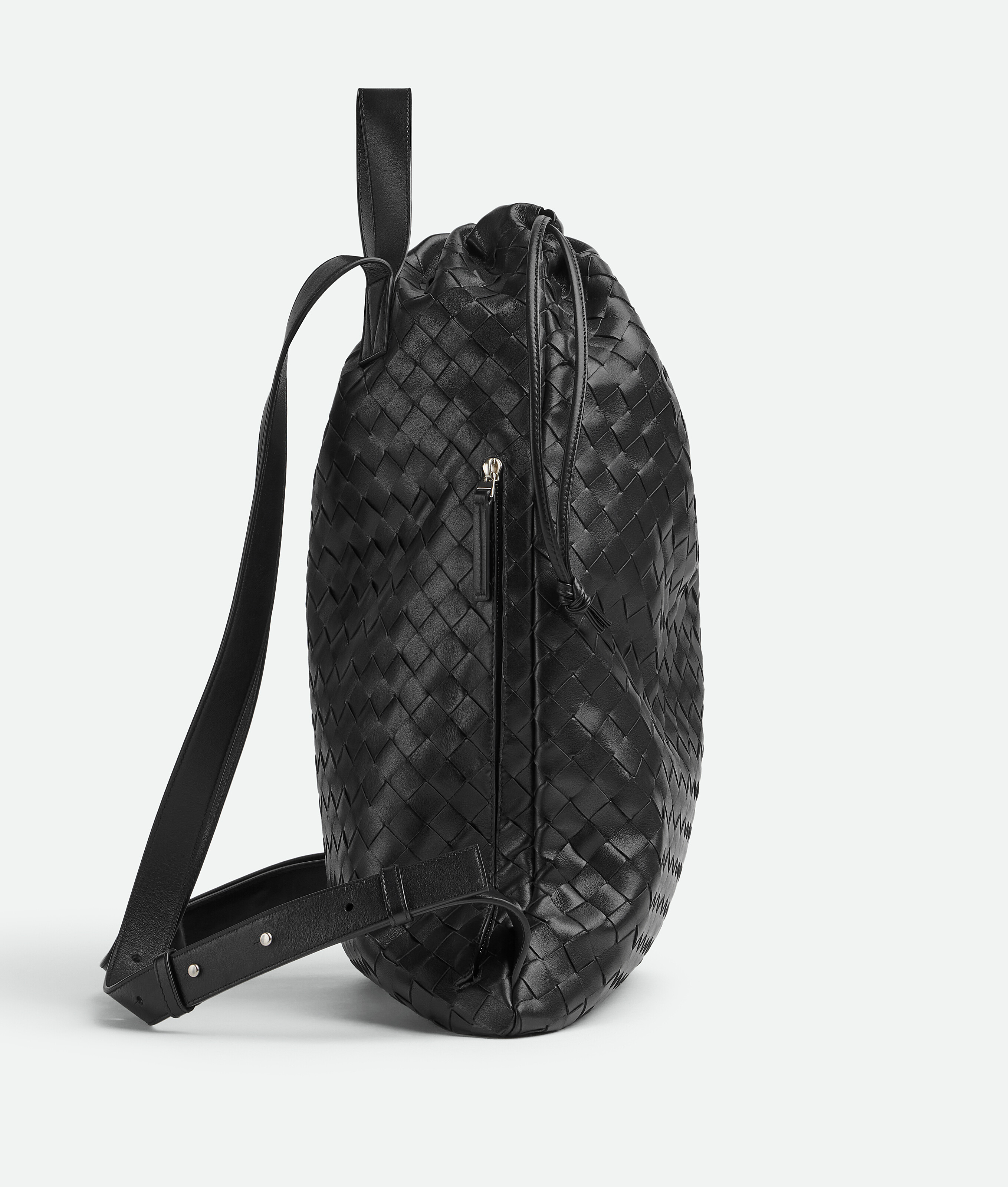 Bottega Veneta Intrecciato Trail Backpack In Black