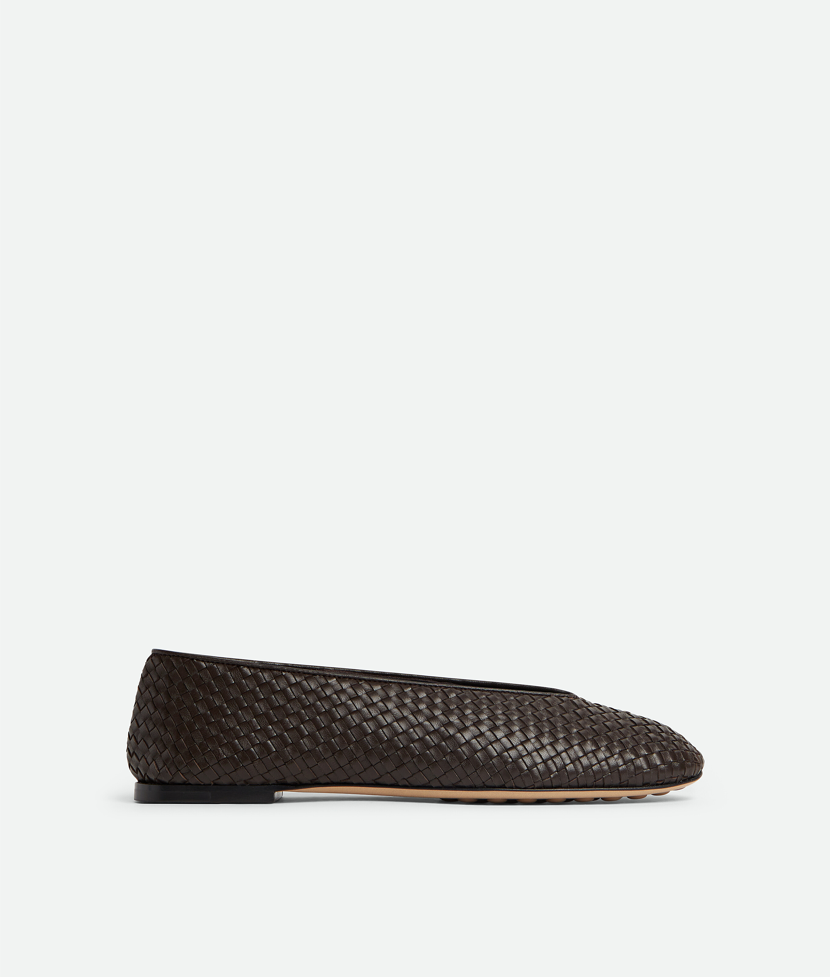 Bottega Veneta Brown Rosa Ballerina Flats In Multi