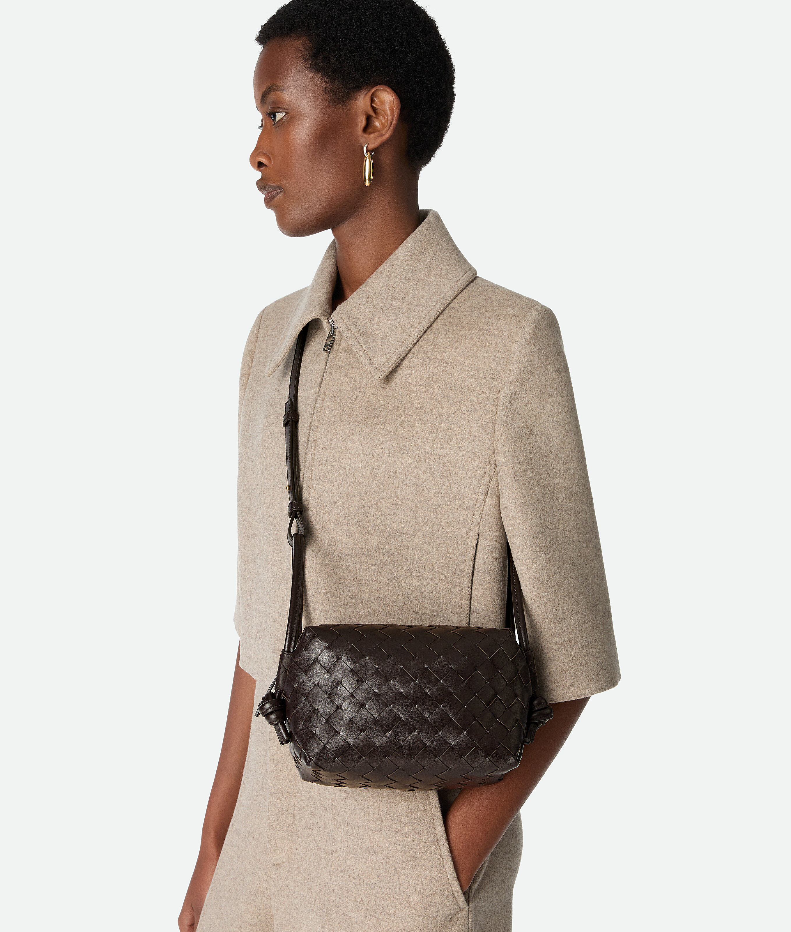 Bottega Veneta Loop Top Handle In Burgundy