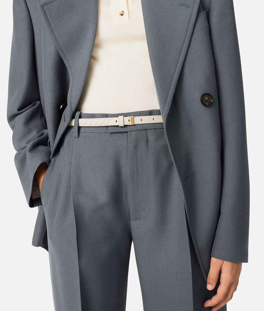 Women's Thin Watch Belt in Chalk Bottega Veneta France EN - Image 2