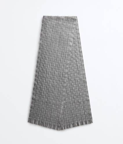Sciarpa Intrecciato in cashmere da Uomo in Sterling melange Bottega Veneta Italia IT - Image 1