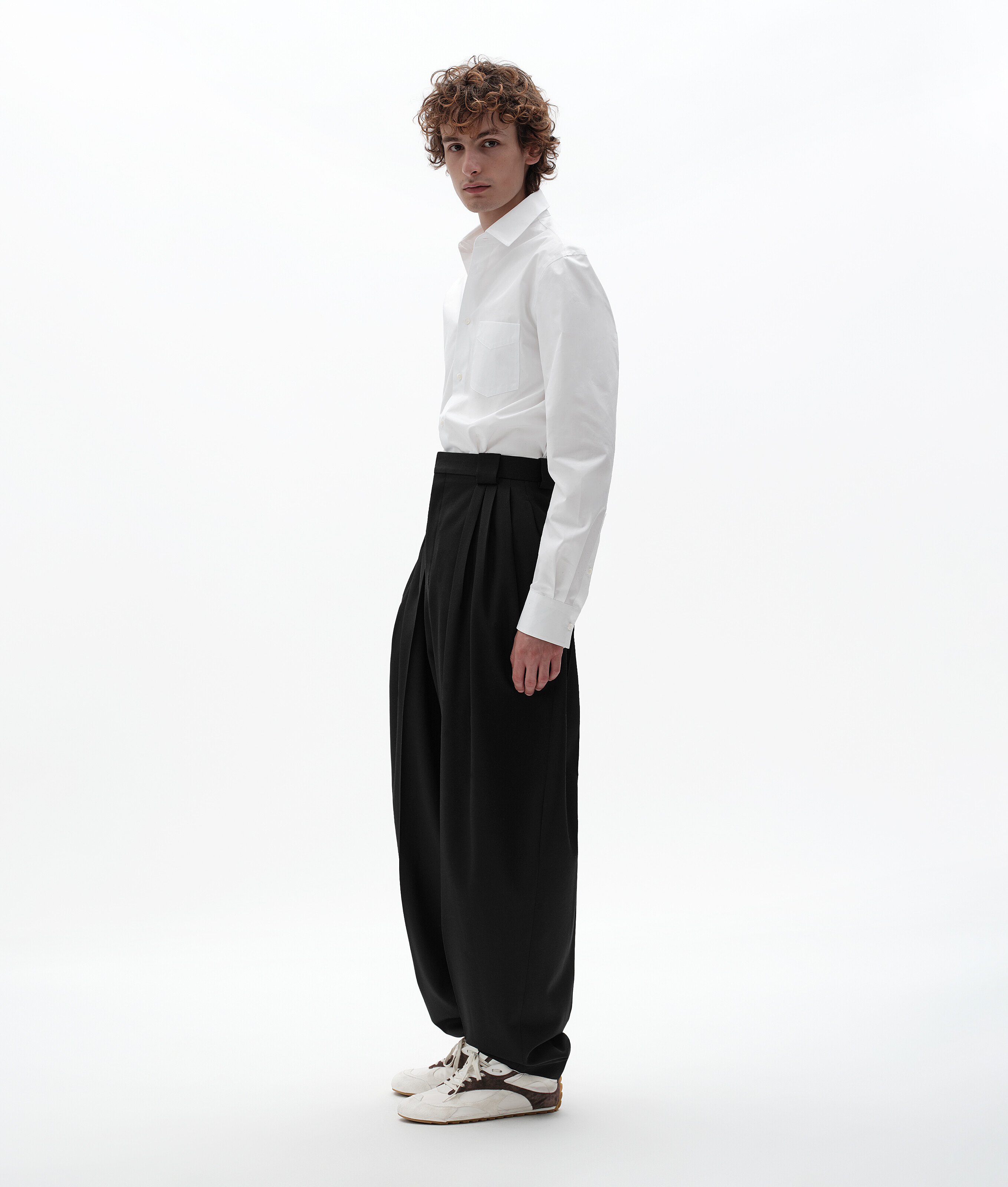 Men's Compact Cotton Poplin Shirt in White Bottega Veneta Luxembourg EN - Image 2