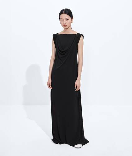 Kleid aus Viskosejersey-Cr&ecirc;pe f&uuml;r Damen in Double black Bottega Veneta &Ouml;sterreich DE - Image 1