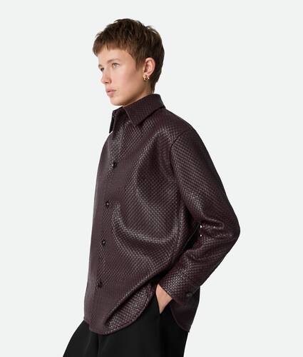 Mini Intrecciato Leather Shirt