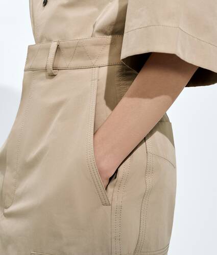 Men's Cotton Toile Cargo Shorts in Stucco Bottega Veneta United Kingdom EN - Image 4