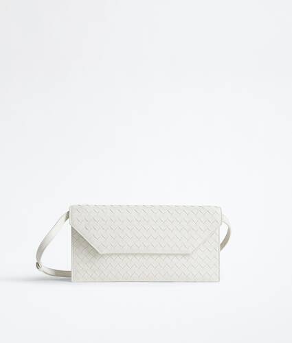 Intrecciato Piccolo Envelope Pouch Alabaster