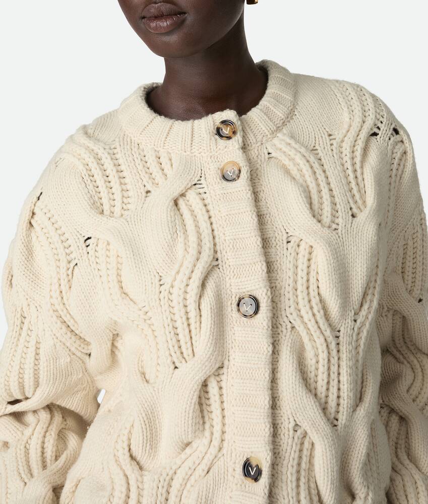 羊毛开衫 为 所有 在 绳草黄 Bottega Veneta 新加坡 ZH - Image 4