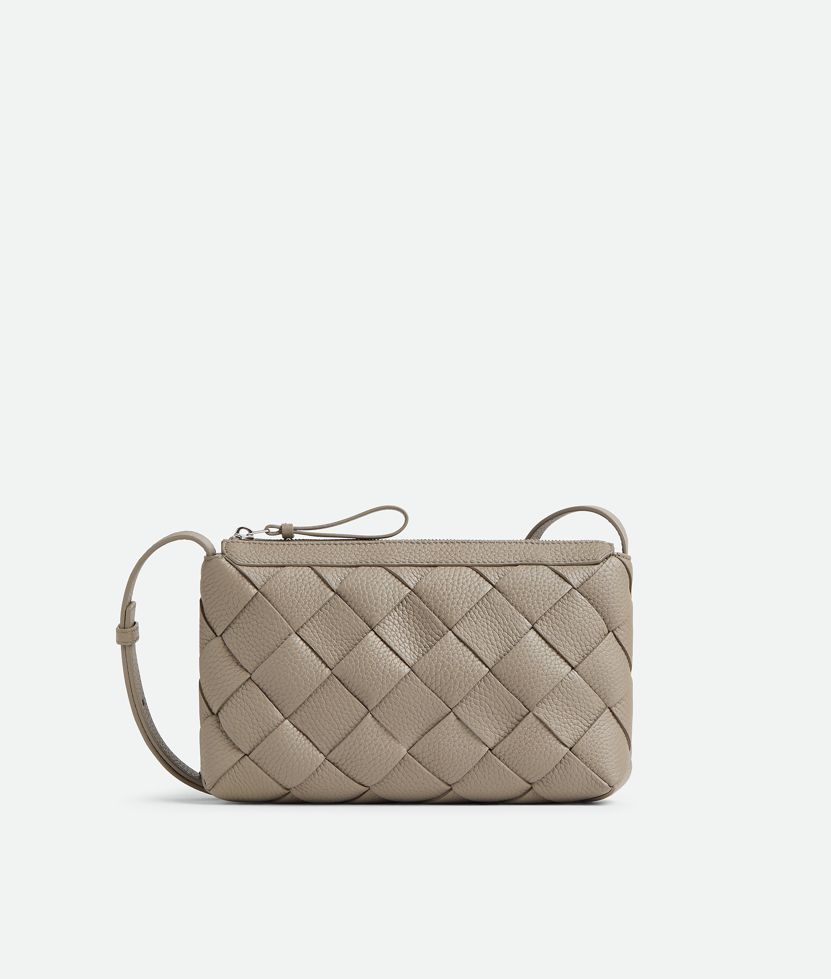 Men's Diago Zipped Messenger in Limestone | Bottega Veneta US