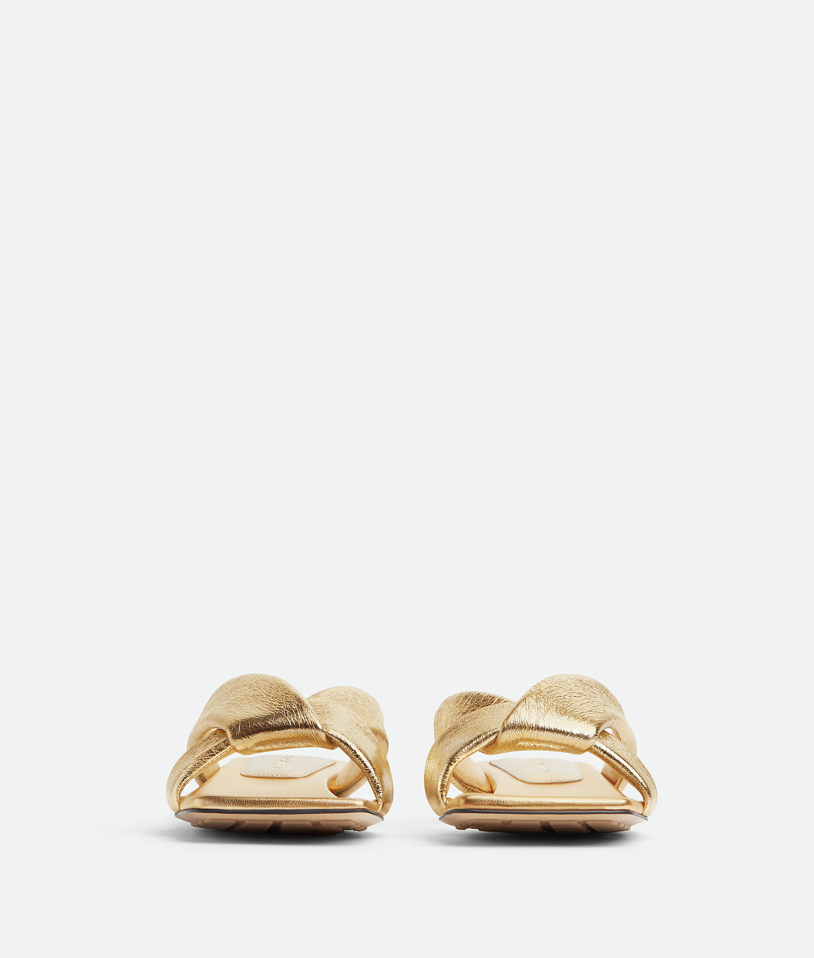 Bottega Veneta Riva Flat Mule In Gold