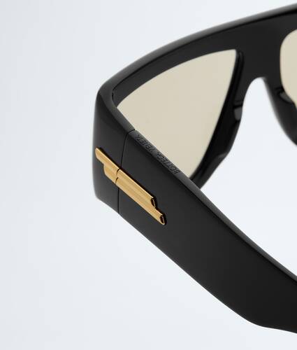 Classic Shield Sunglasses in Black/brown Bottega Veneta United Kingdom EN - Image 4