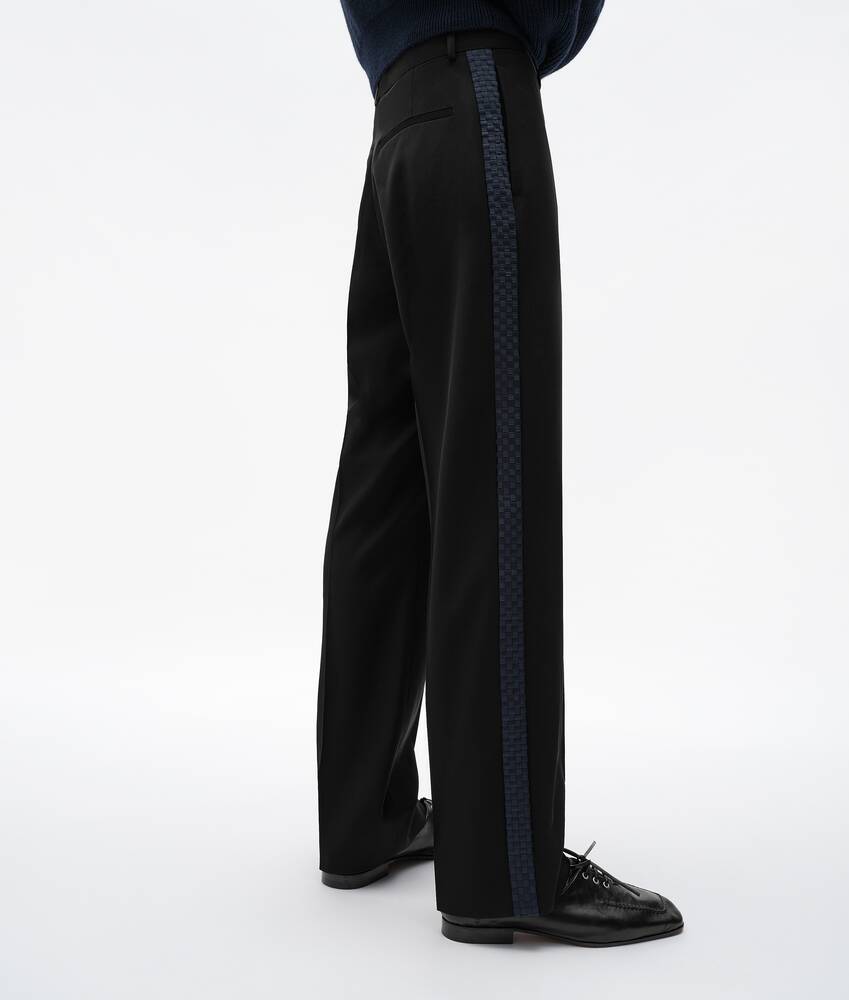 Men's Wool Twill Pants in Double black Bottega Veneta Qatar EN - Image 2