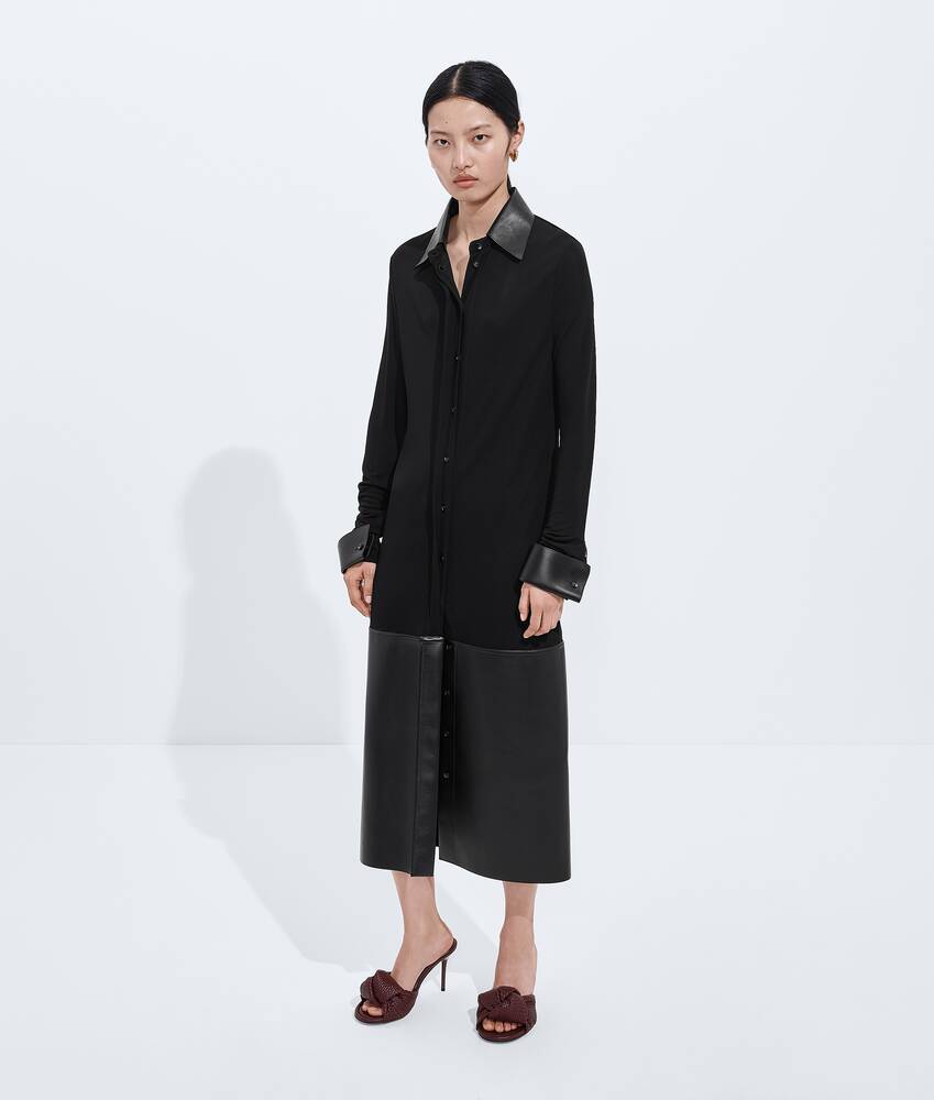bottega veneta viscose jersey dress Women's Crepe Viscose Jersey Dress in Double black