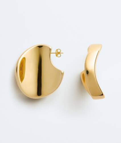 Women's Large Disc Earrings in Yellow gold Bottega Veneta Taiwan EN - Image 5