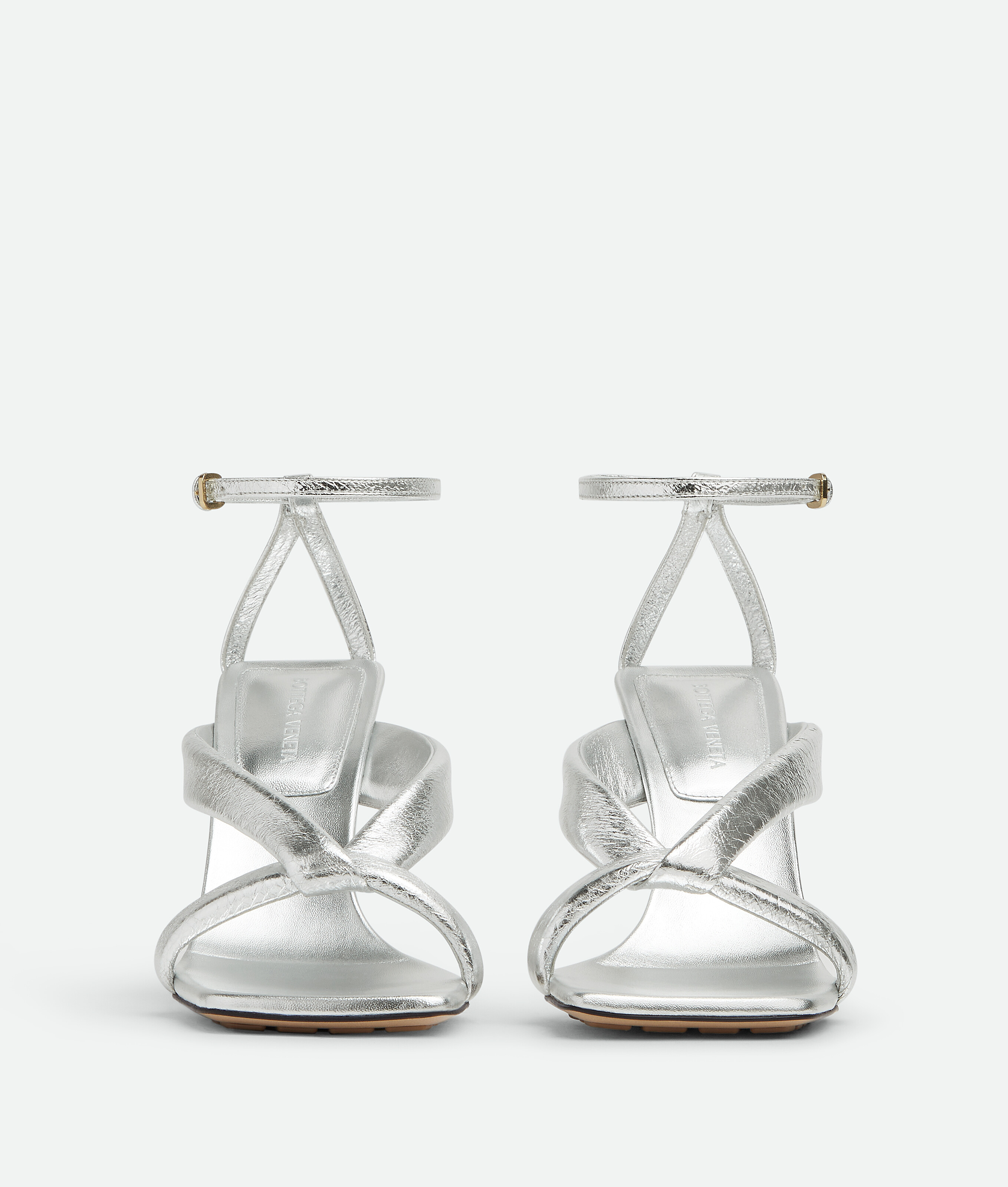 Bottega Veneta Riva Strap Sandal In Metallic