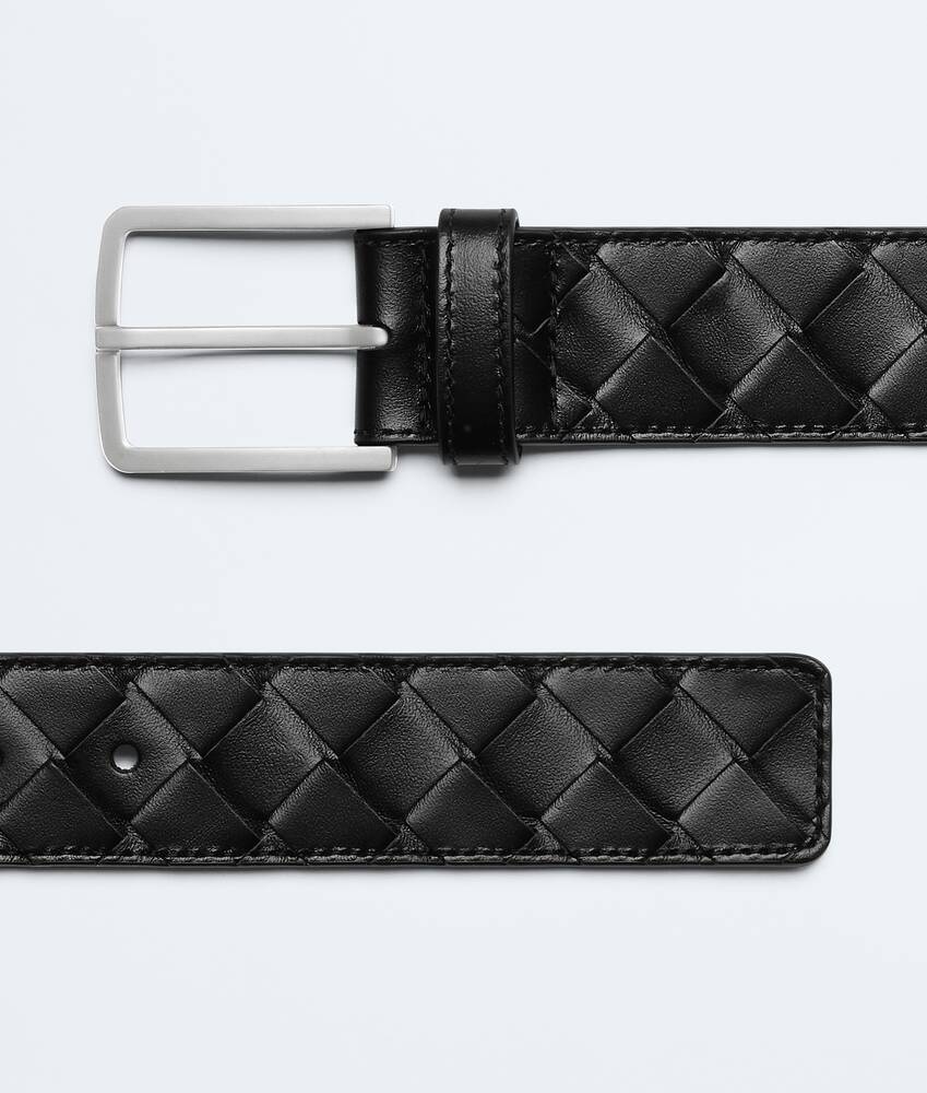 Men's Intrecciato Belt in Black Bottega Veneta Australia EN - Image 4
