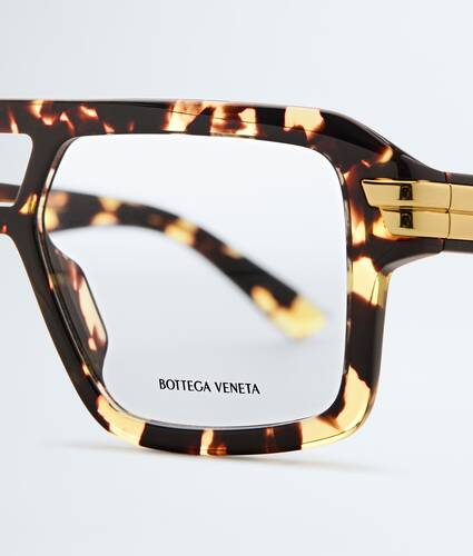 Mitre Aviator Eyeglasses in Havana/transparent Bottega Veneta Croatia EN - Image 4