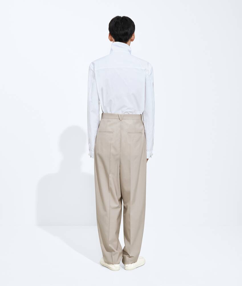 Men's Wool And Cotton Pants in Beige/light blue Bottega Veneta United States EN - Image 2