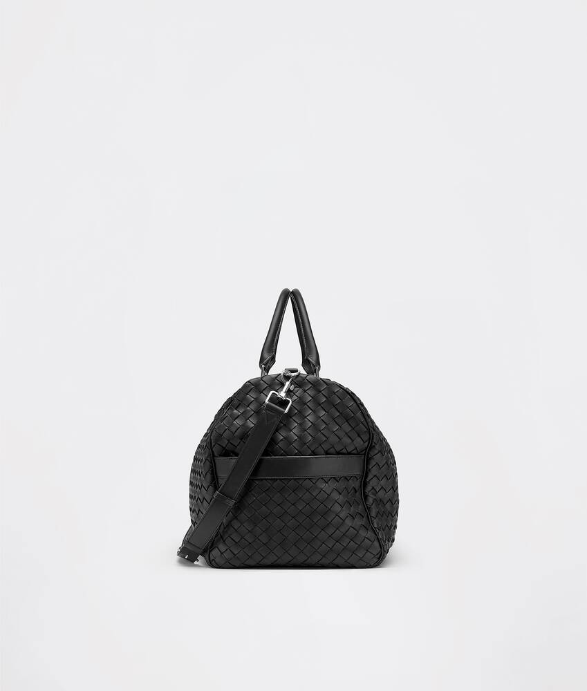 Men's Large Intrecciato Duffle in Black Bottega Veneta Greece EN - Image 2