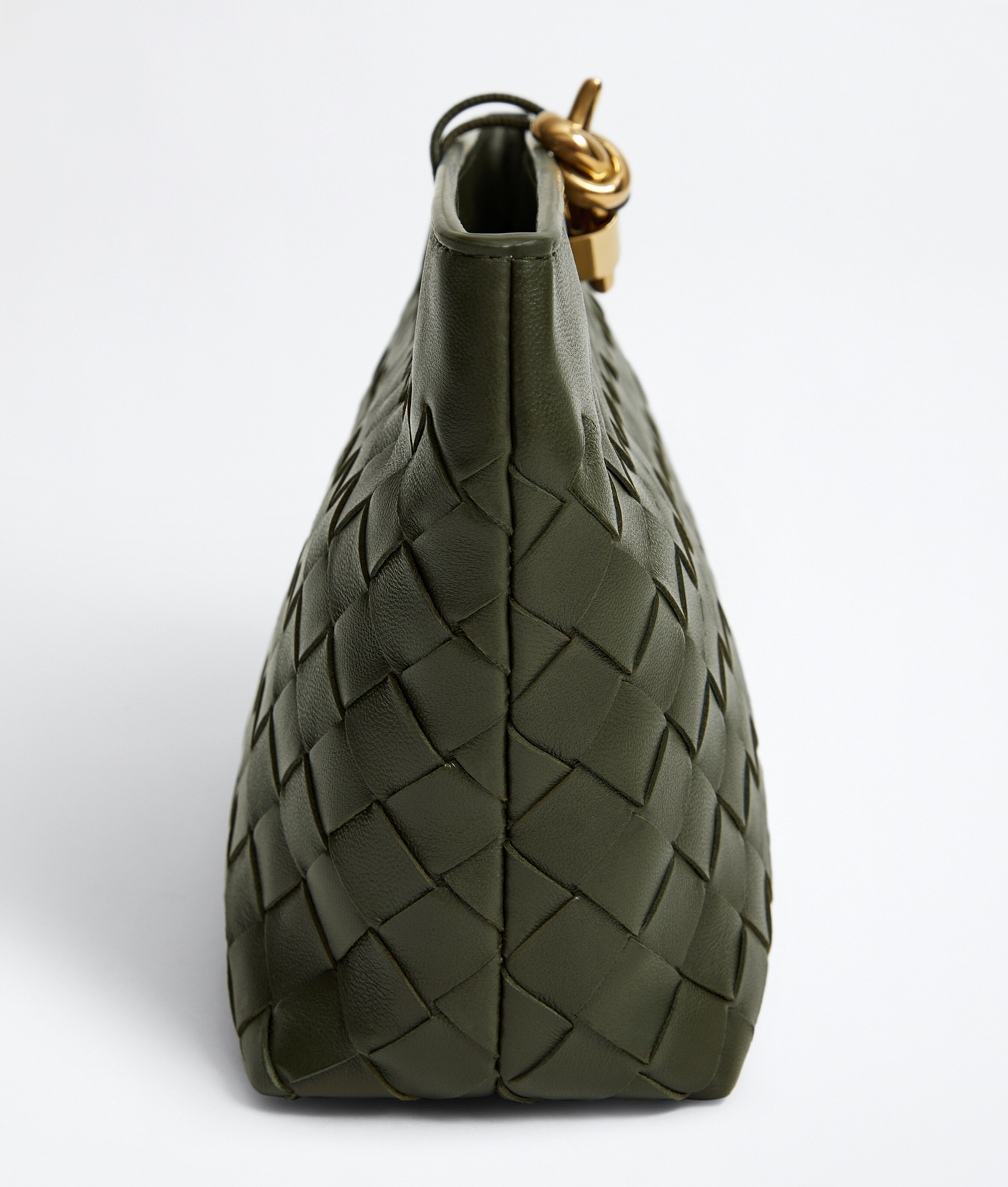 Women's Andiamo Boat Pouch in Bark green Bottega Veneta Malta EN - Image 3