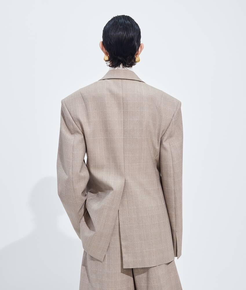 보테가베네타 여성 프린스 오브 웨일즈 울 재킷 (실트/스터코 멜란지) A0024VV6NC02207