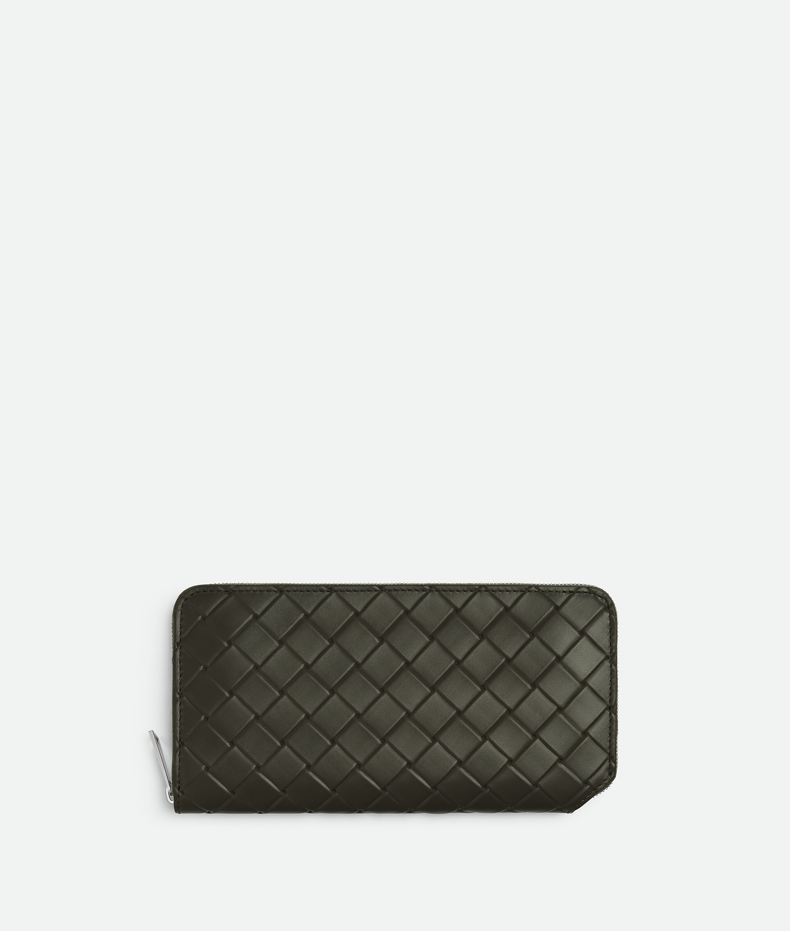 Bottega Veneta Intrecciato Stamp Zip Around Wallet - Green - Man -