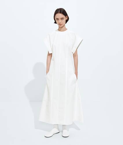 Women's Compact Cotton Dress in Chalk Bottega Veneta Canada EN - Image 1