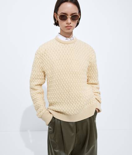 Women's Intrecciato Wool Sweater in Buff Bottega Veneta Germany EN - Image 1