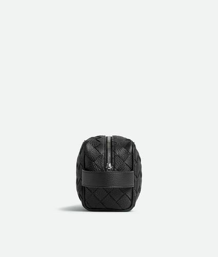 Men's Intrecciato Travel Pouch in Black Bottega Veneta Norway EN - Image 4