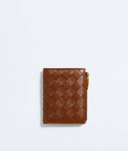 Women's Intrecciato Small Bi-Fold Wallet in Tannin Bottega Veneta United States EN - Image 1
