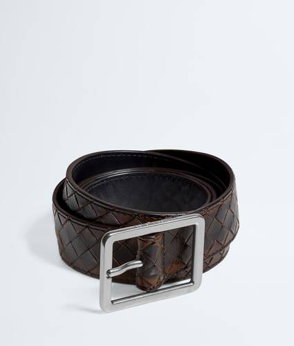 Men's Tile Belt in Black/brown Bottega Veneta Czechia EN - Image 1