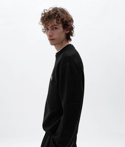 Men's Wool and Cashmere Sweater in Double black Bottega Veneta France EN - Image 2