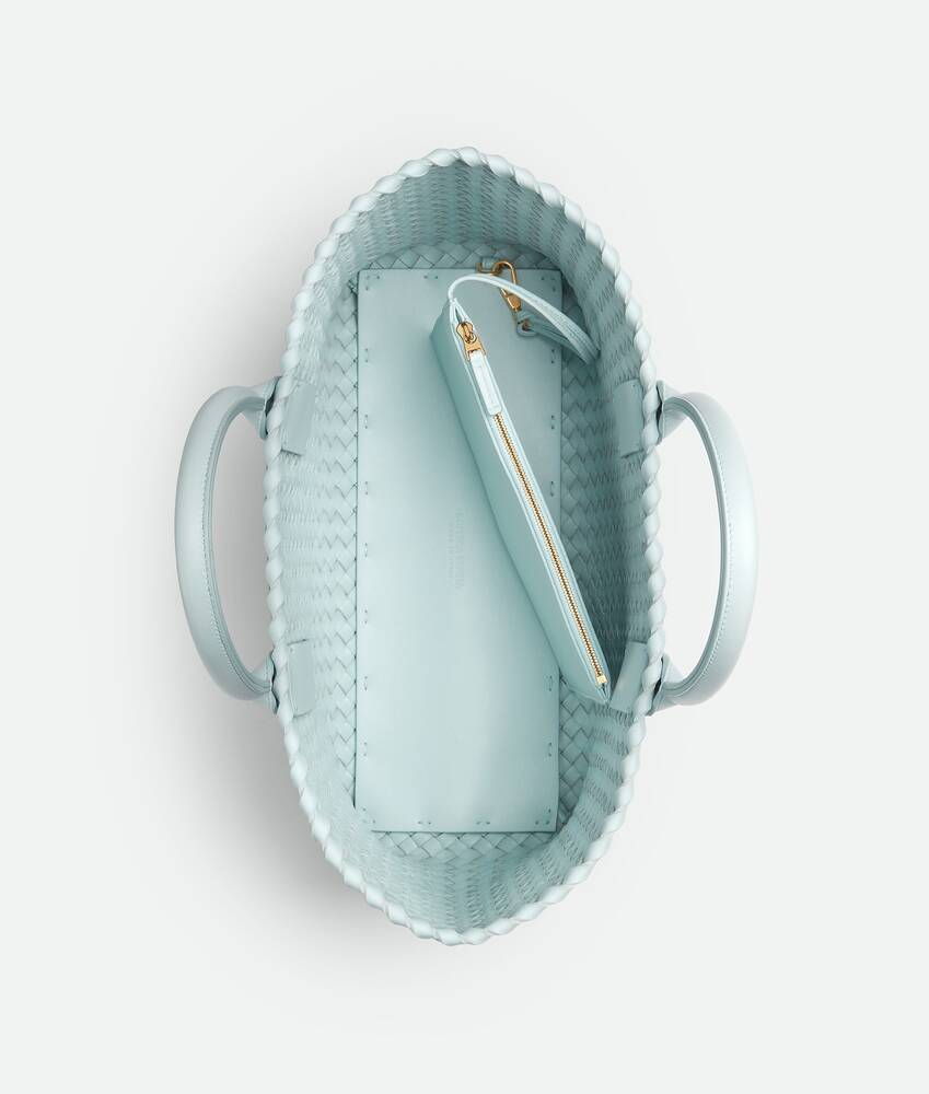 Women's Small Cabat in Teal washed Bottega Veneta Brazil EN - Image 3