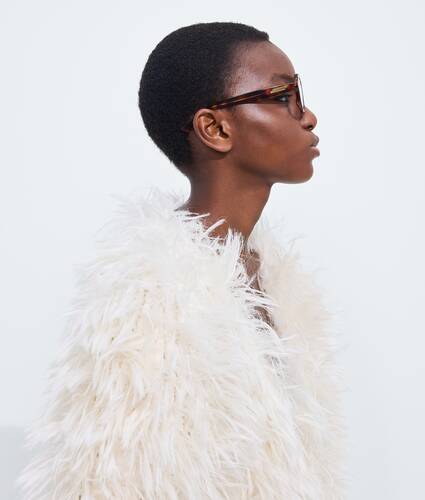 Sophia Ribbon Aviator Eyeglasses in Havana/transparent Bottega Veneta Croatia EN - Image 2