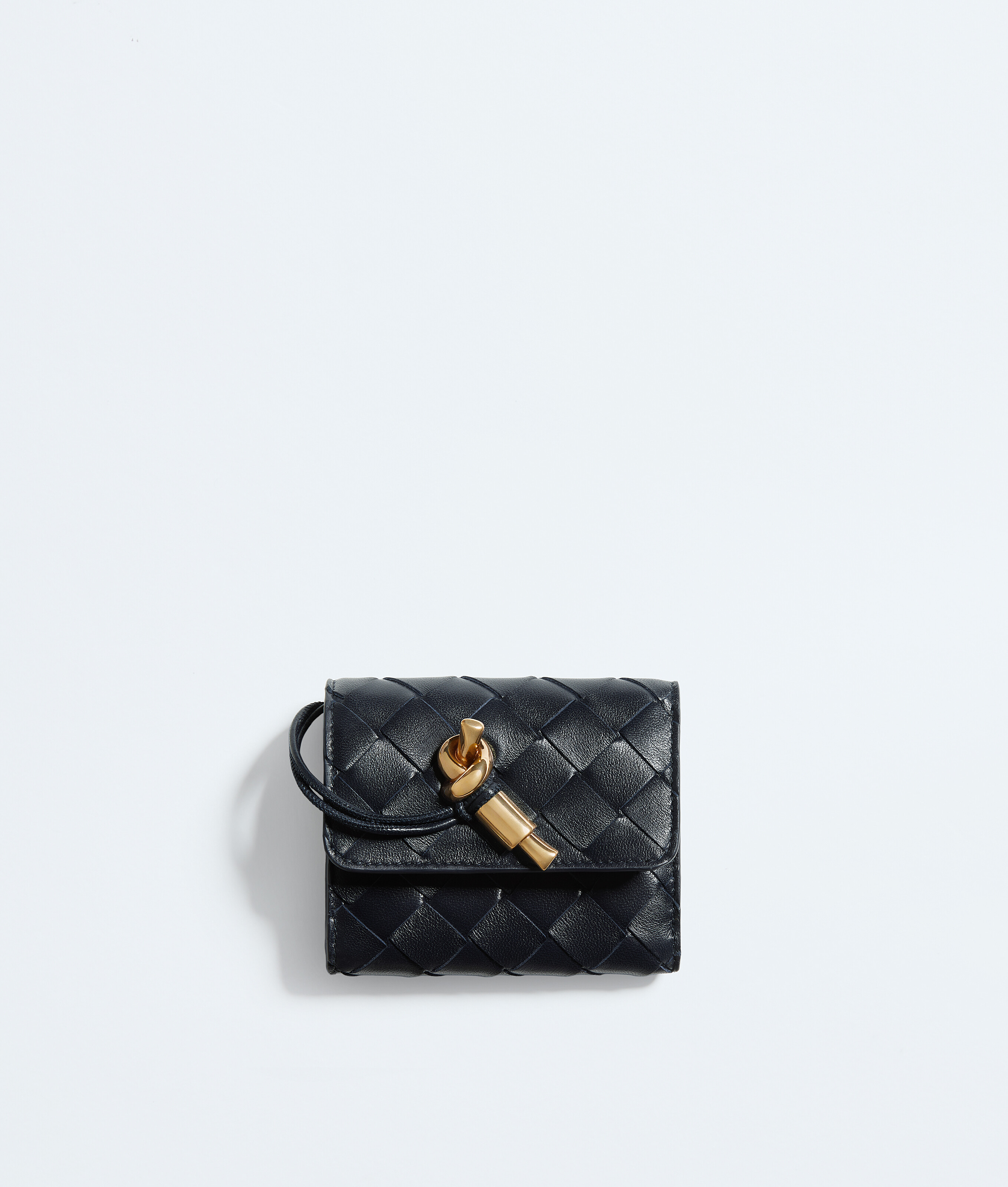 Bottega Veneta Blue Andiamo Tri-Fold Wallet - Woman - U