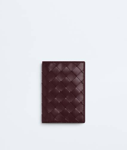 Women's Intrecciato Passport Case in Deep mahogany/butter yellow Bottega Veneta Canada EN - Image 1
