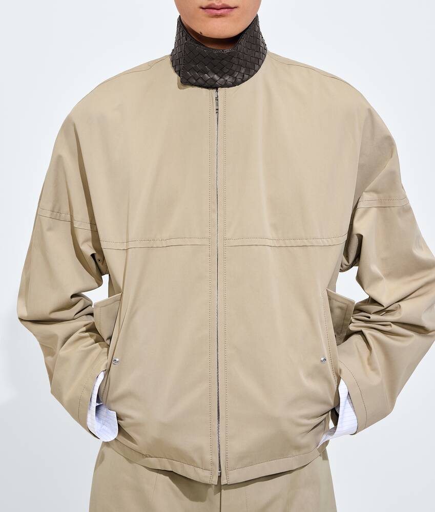 Men's Light Cotton Jacket in Sahara Bottega Veneta United Kingdom EN - Image 4