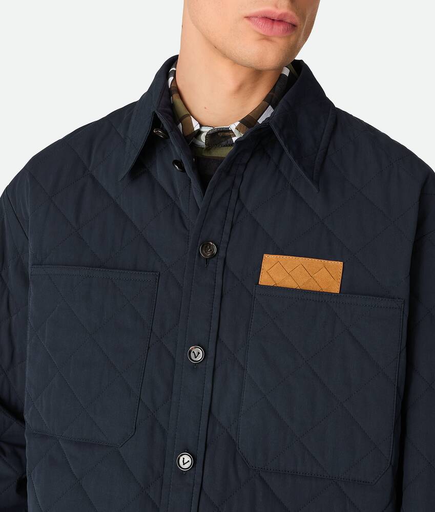 Surchemise en coton matelass&eacute; pour Homme en Midnight blue Bottega Veneta France FR - Image 4