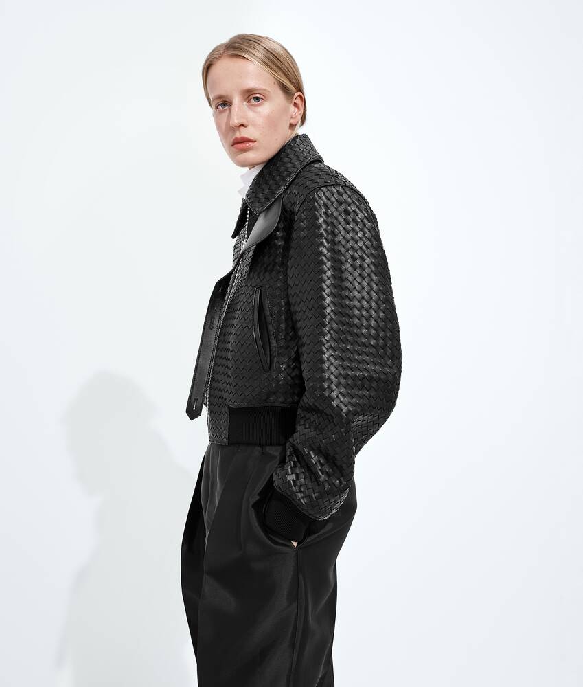 Display a large version of the product image 2 - Intrecciato Leather Blouson