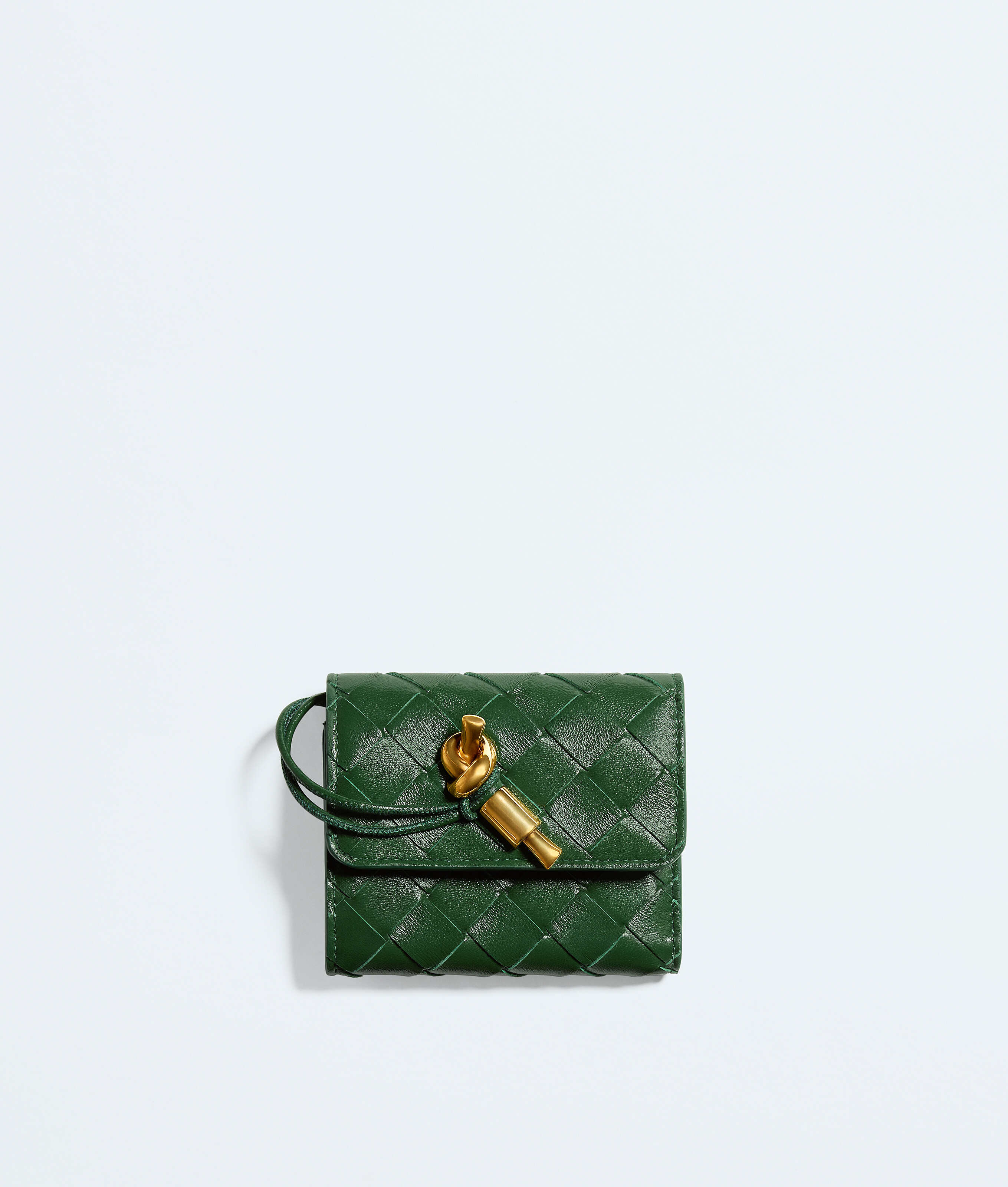 Bottega Veneta Green Andiamo Tri-Fold Wallet - Woman - U