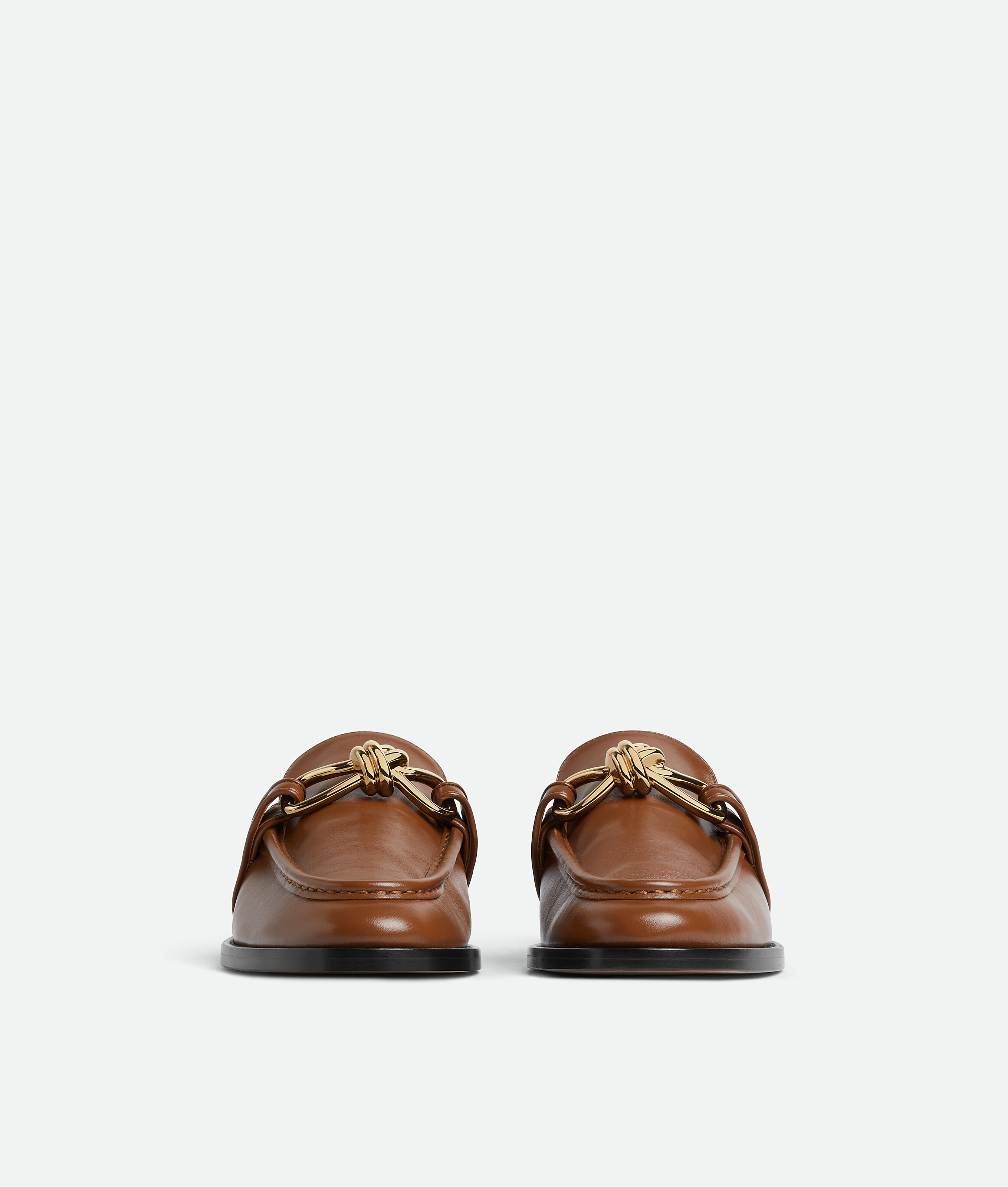 Bottega Veneta Women Astaire Leather Sabot Loafers In Brown