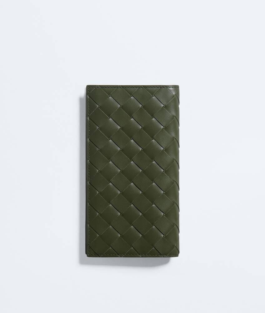 Langes Intrecciato Portemonnaie f&uuml;r Herren in Green tweed mineral Bottega Veneta Deutschland DE - Image 3