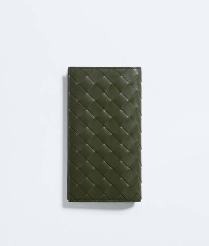Langes Intrecciato Portemonnaie f&uuml;r Herren in Green tweed mineral Bottega Veneta Deutschland DE - Image 3
