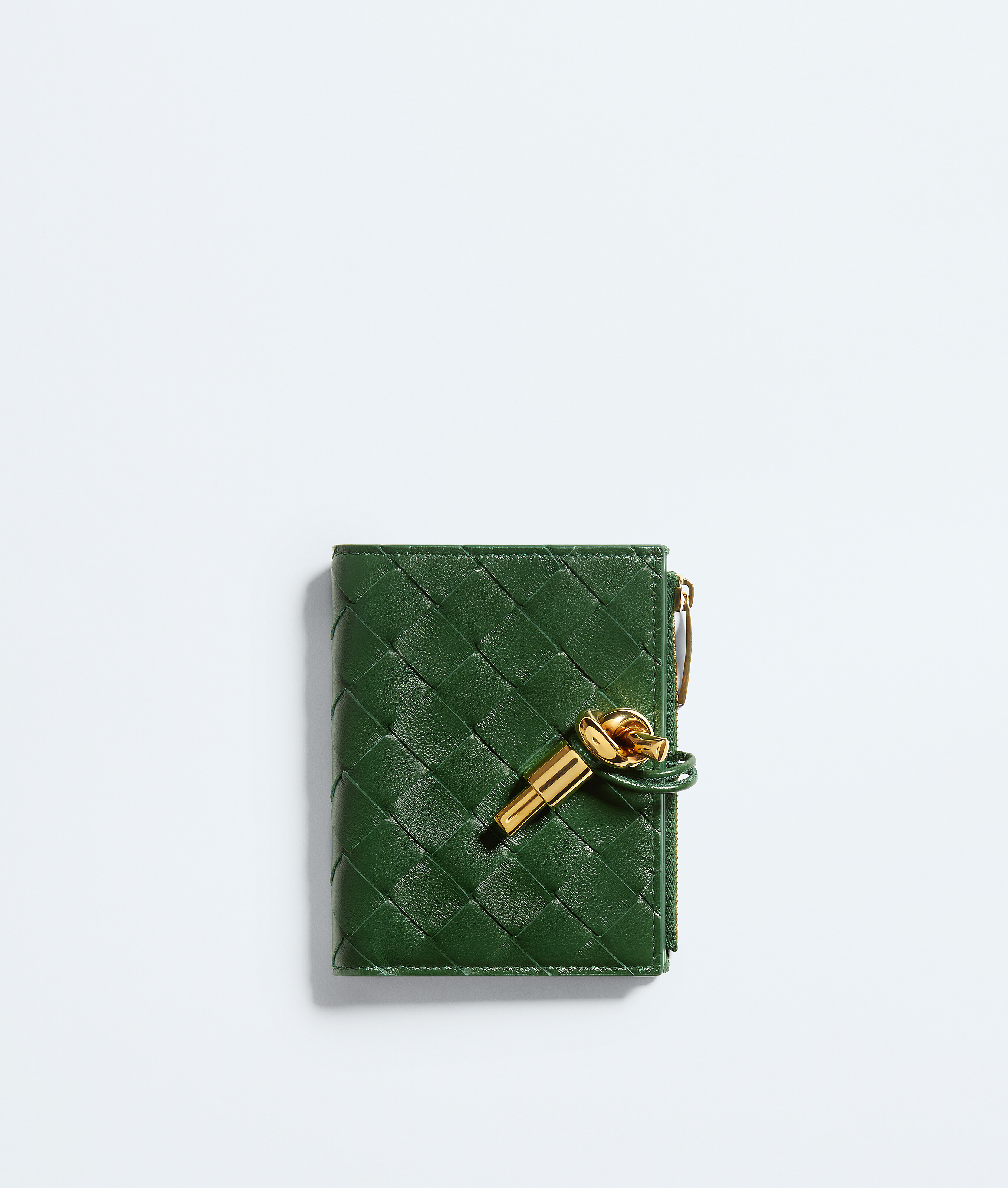 Women's Andiamo Small Bi-Fold Wallet in Basil | Bottega Veneta US