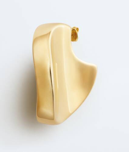 Women's Large Disc Earrings in Yellow gold Bottega Veneta Taiwan EN - Image 3