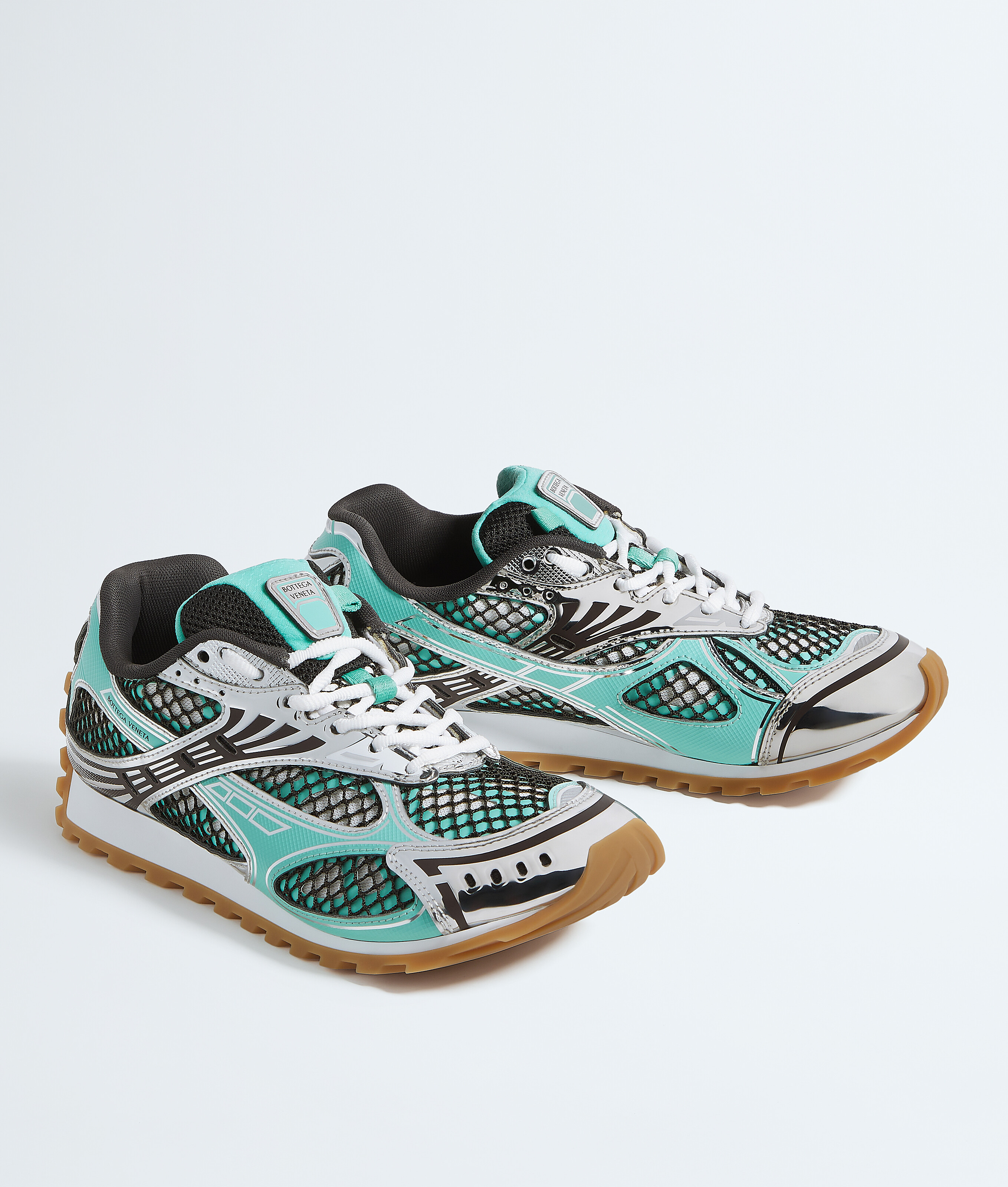 Women's Orbit Sneaker in Green oasis/espresso Bottega Veneta Luxembourg EN - Image 3