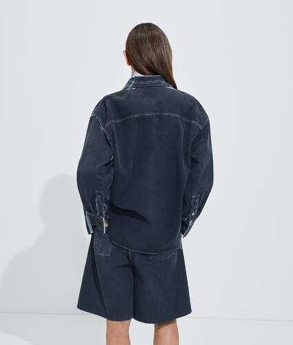 Camisa de denim con sobrete&ntilde;ido para Mujer en Midnight Bottega Veneta M&eacute;xico ES - Image 3