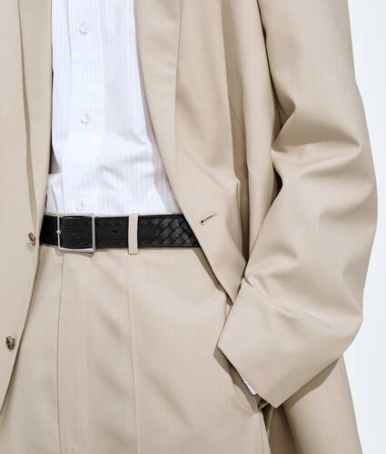 인트레치아토 피콜로 벨트 에 대한 남성 에 블랙/썬더 Bottega Veneta 대한민국 KO - Image 2