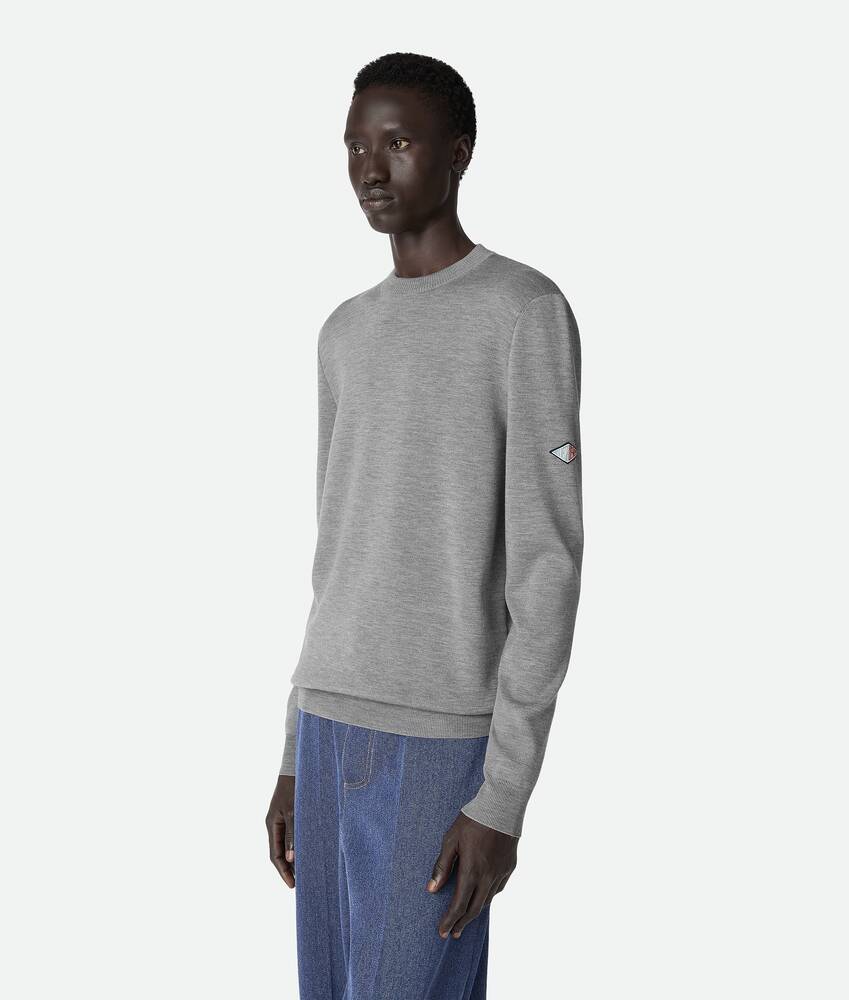 Pullover aus kompakter Wolle f&uuml;r Herren in Cement Bottega Veneta &Ouml;sterreich DE - Image 2